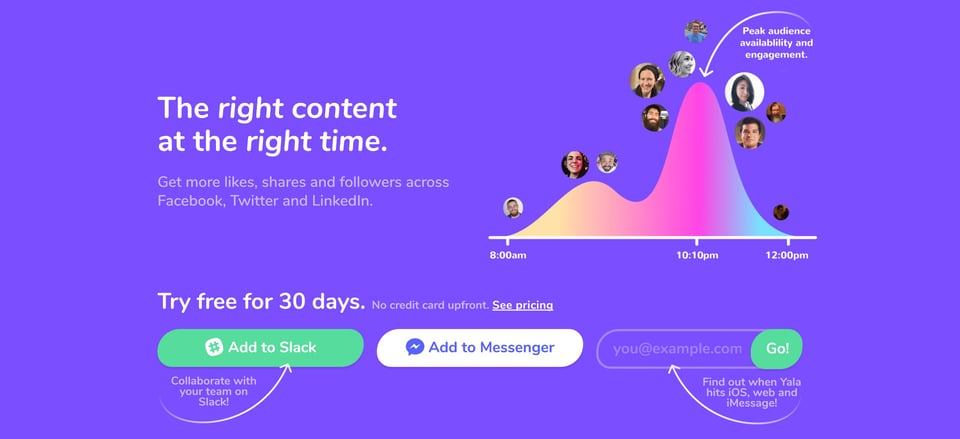 Waitlist or Beta Sign Up section on Yala! section design