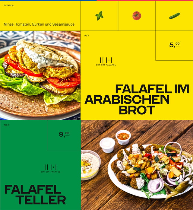 Sim Sim Falafel Food & Drinks Menu Preview