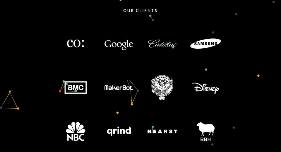 Client Logo Grid section on Hungry, Inc. section design