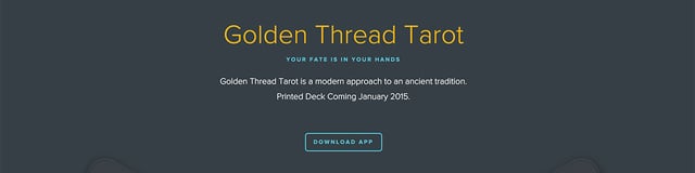Golden Thread Tarot Call-To-Action Hero Preview