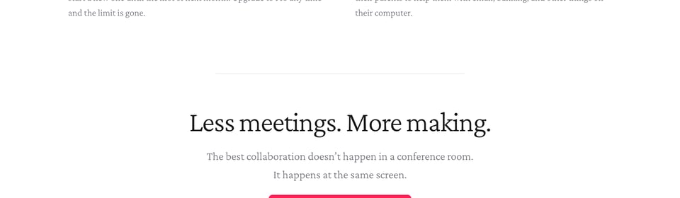 Call-To-Action Footer section on Pairio section design