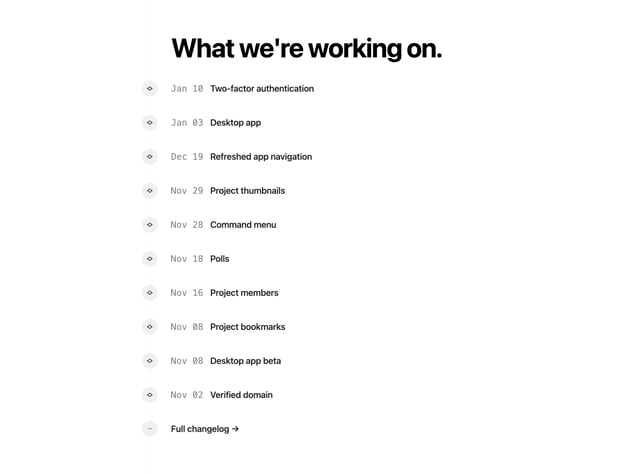 Road Map section