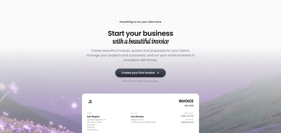 Call-To-Action Footer section on Runey section design