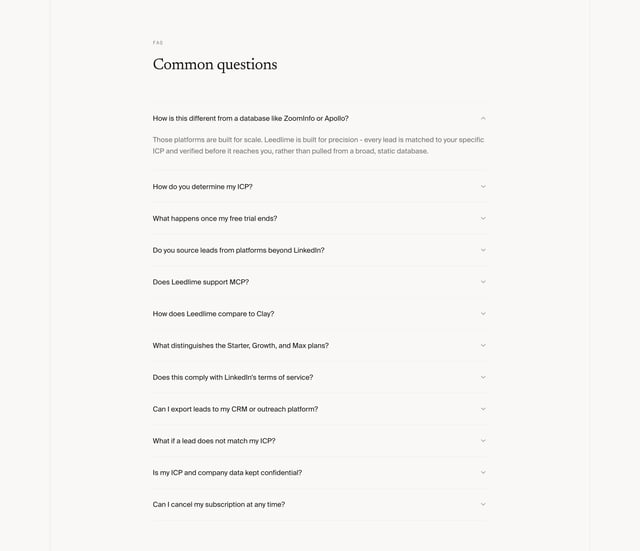 Leedlime FAQ Preview