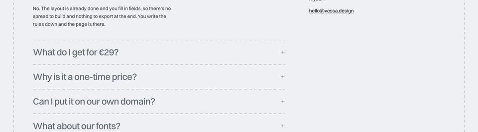 Call-To-Action Footer section on Vessa section design