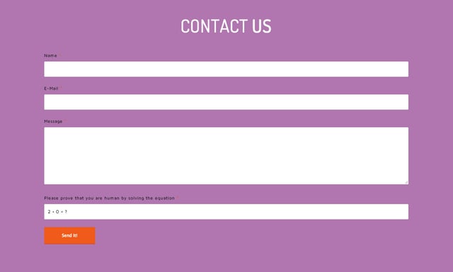 Tiny Touch Games Contact Form Preview
