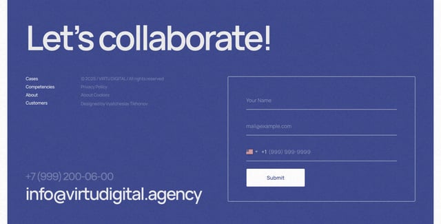 Virtu Digital Contact Form Preview