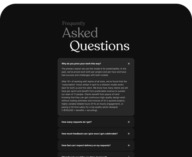 Bruno Membership FAQ Accordion Preview