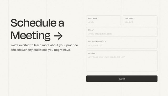 Oovra Contact Form Preview