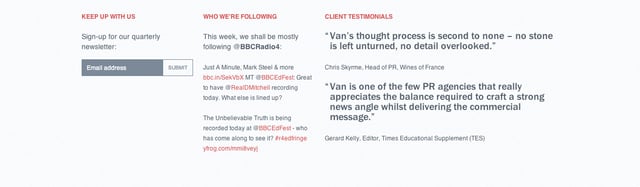 Van Communications Lead Capture Preview