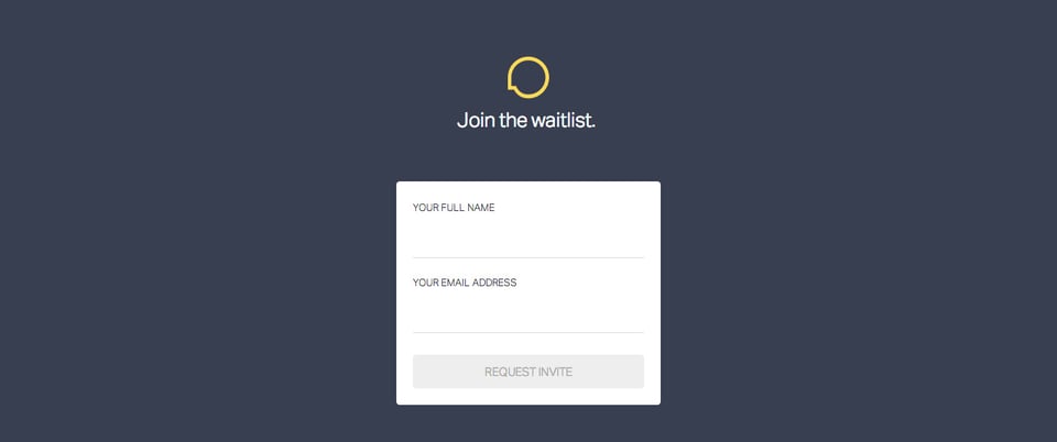 Waitlist or Beta Sign Up section on Operator section design