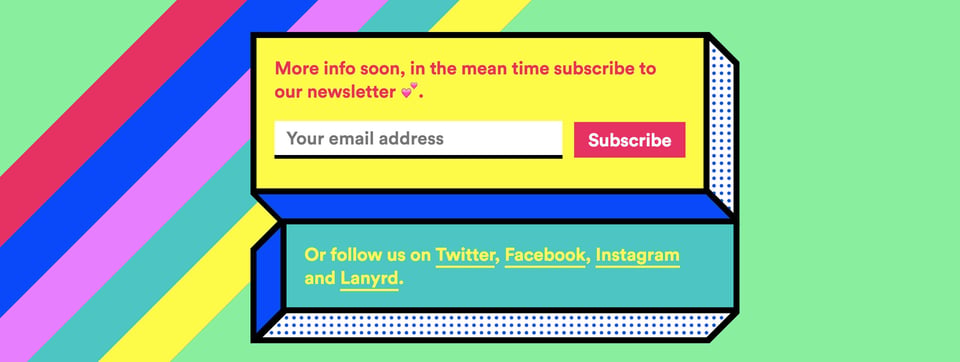 Newsletter section on Webconf.asia section design