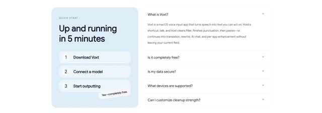 Voxt FAQ Preview