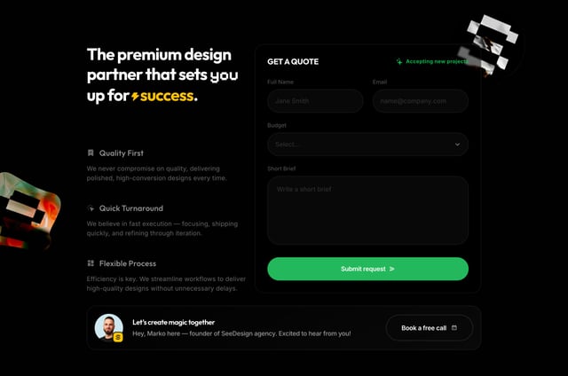 seedesign Contact Form Preview