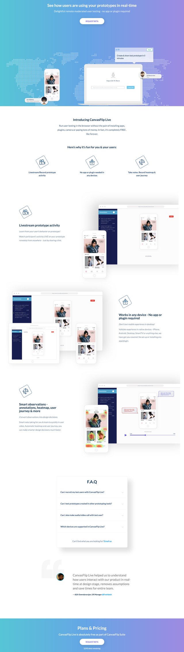 CanvasFlip Live Call-To-Action Footer Section