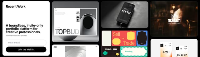 Recent Work Waitlist or Beta Sign Up Preview