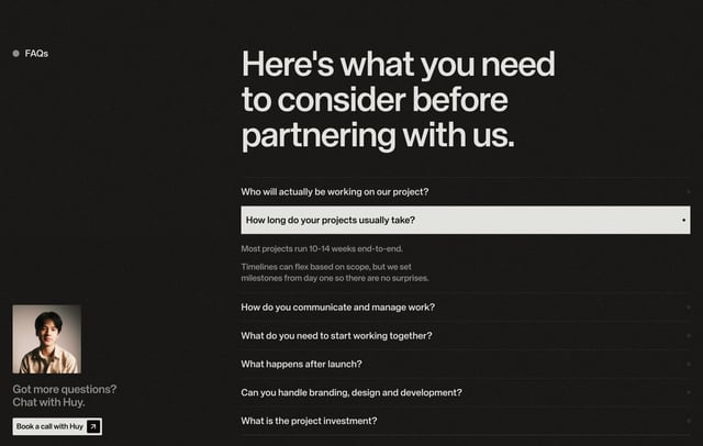 Monolog FAQ Accordion Preview