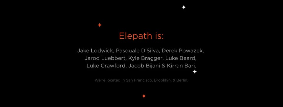 Team section on Elepath, Inc. section design