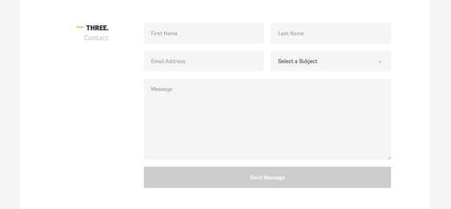 Joe Dawson Contact Form Preview