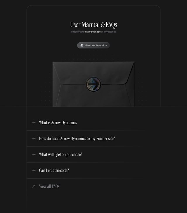 Arrow Dynamics FAQ Accordion Preview