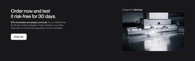 HEAVN One Call-To-Action Preview