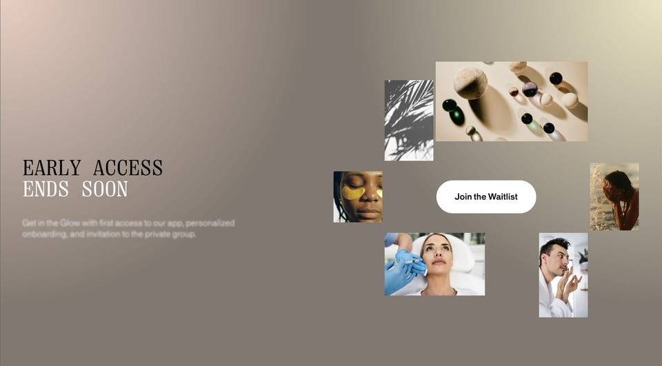 Call-To-Action Footer section on GlowGuide section design