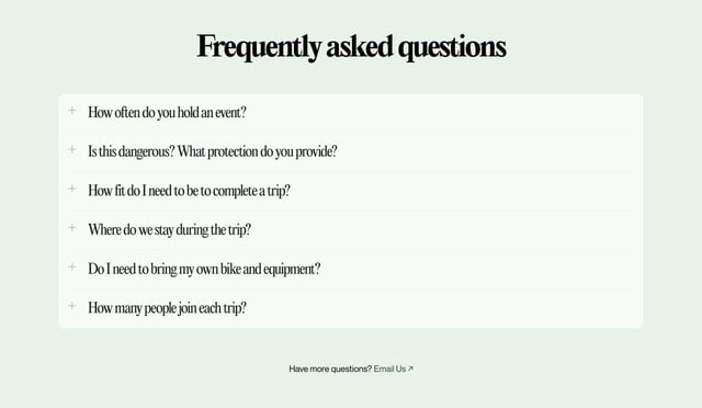 Outdo FAQ Accordion Preview