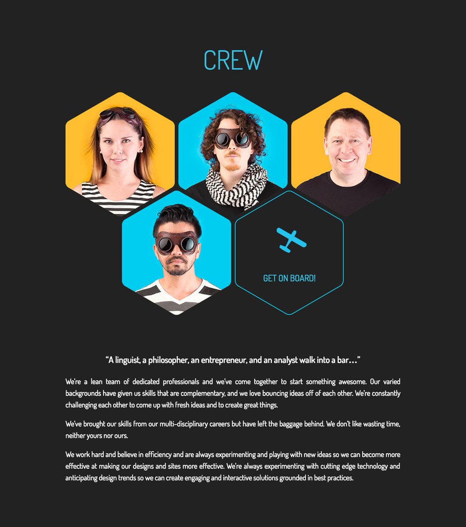 Team section on Oddbee section design