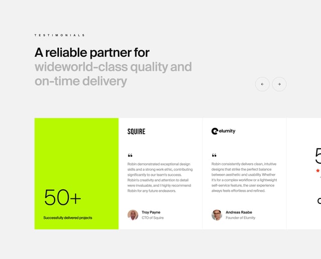 Robin Testimonial Slider Preview