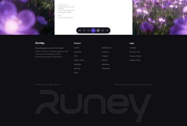 Runey Big Footer Preview