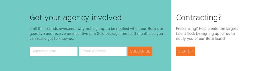 Newsletter section on Flock section design