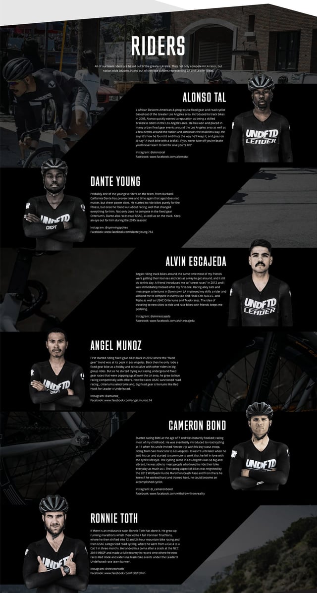 Leader Bikes x Undefeated racing team Team Preview