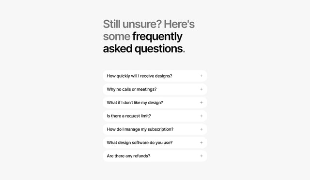 Endless FAQ Accordion Preview