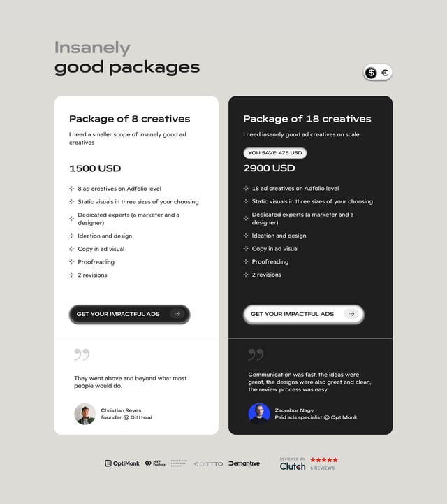 Diligent Studios Pricing Table Preview