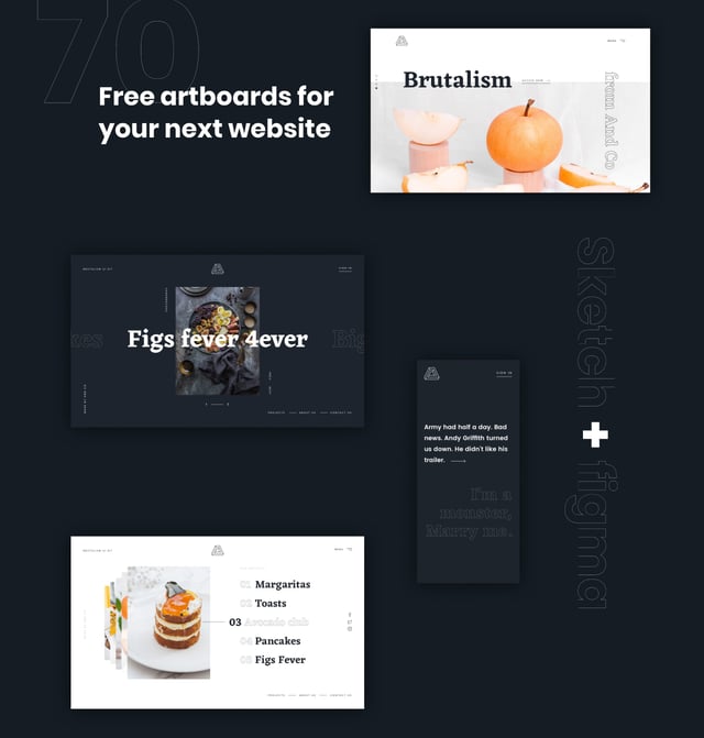 Brutalist Web Kit Screenshots Preview
