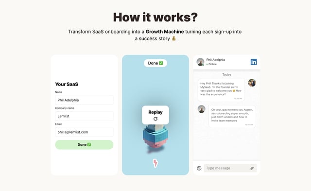 Welcomessage.io How It Works Preview