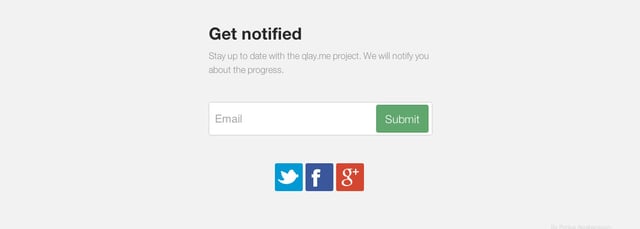 Qlay.me App Waitlist or Beta Sign Up Section