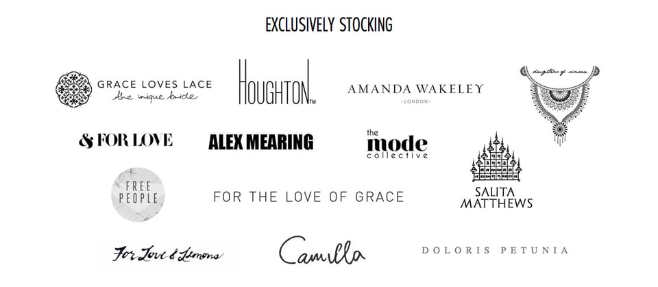 Client Logo Grid section on The Wild Romantic section design