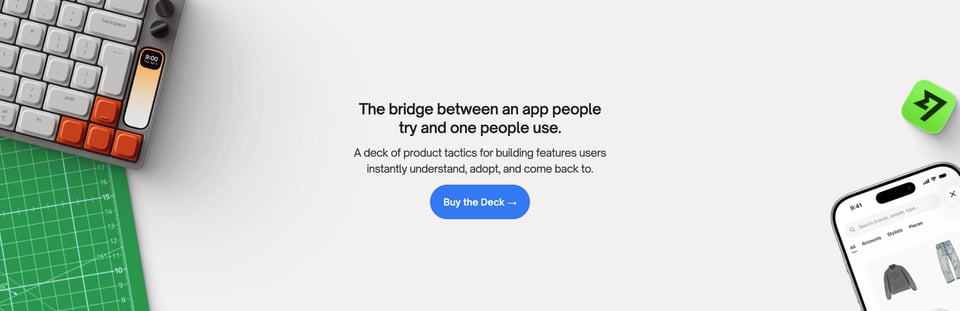 Call-To-Action Footer section on Product Design Playbook – Deck section design