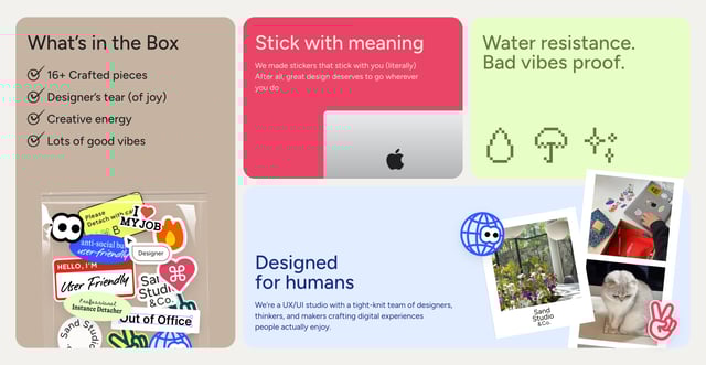Sand Studio Bento Grid - Features Preview