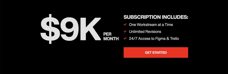 Pricing Table section on Daas Good section design