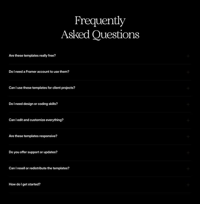 Easyfast FAQ Accordion Preview