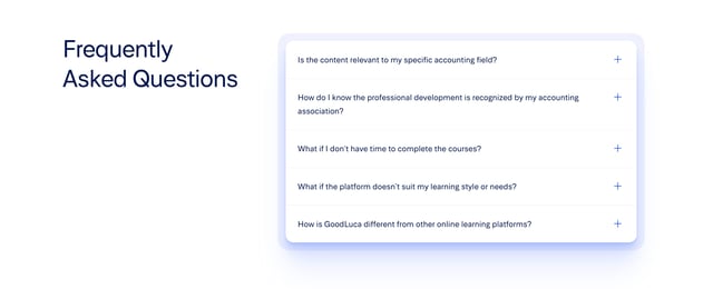GoodLuca FAQ Accordion Preview
