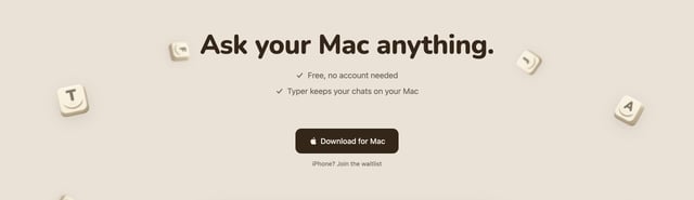 Typer Call-To-Action Hero Preview