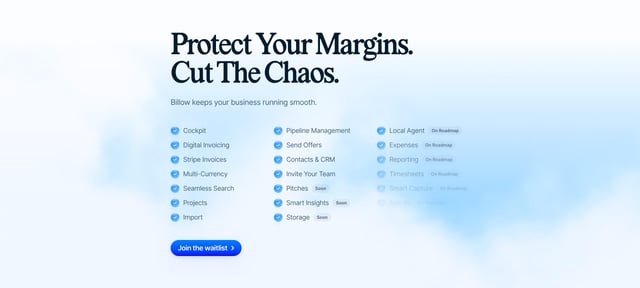 Billow Call-To-Action Footer Preview