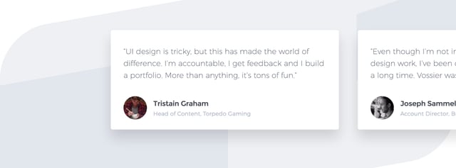 Vossier Testimonial Slider Preview