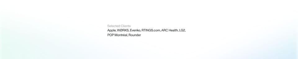 Client Name List section on Olivier Carignan section design
