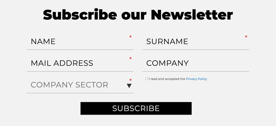 Newsletter section on Milano Wine Week 2020 section design