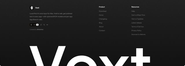 Voxt Footer Preview