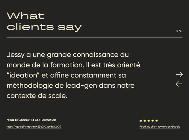 Jessy Grossi Testimonial Slider Preview